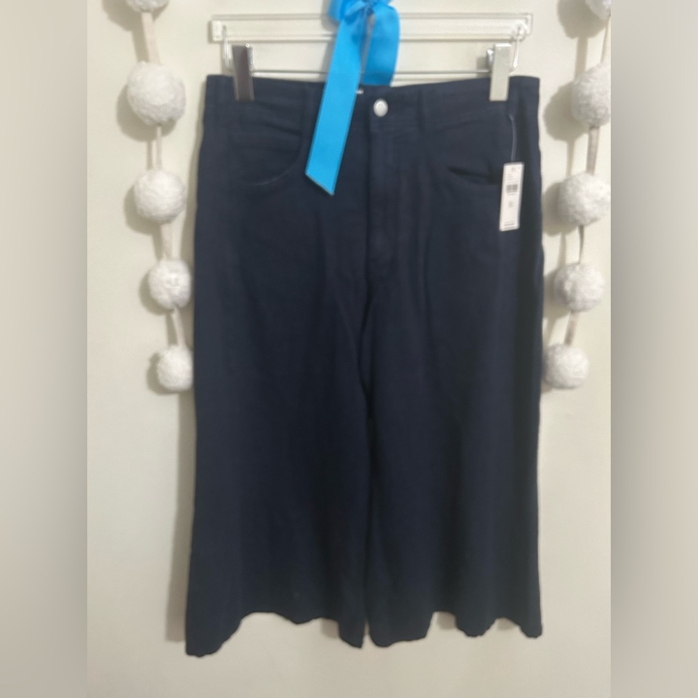 Anthropologie The Adi Linen Blend Crop Mid-Rise Flare Pants by Pilcro NWT! - Picture 7 of 11